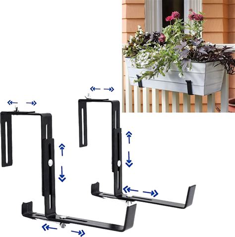 metal flower box brackets|adjustable flower box brackets.